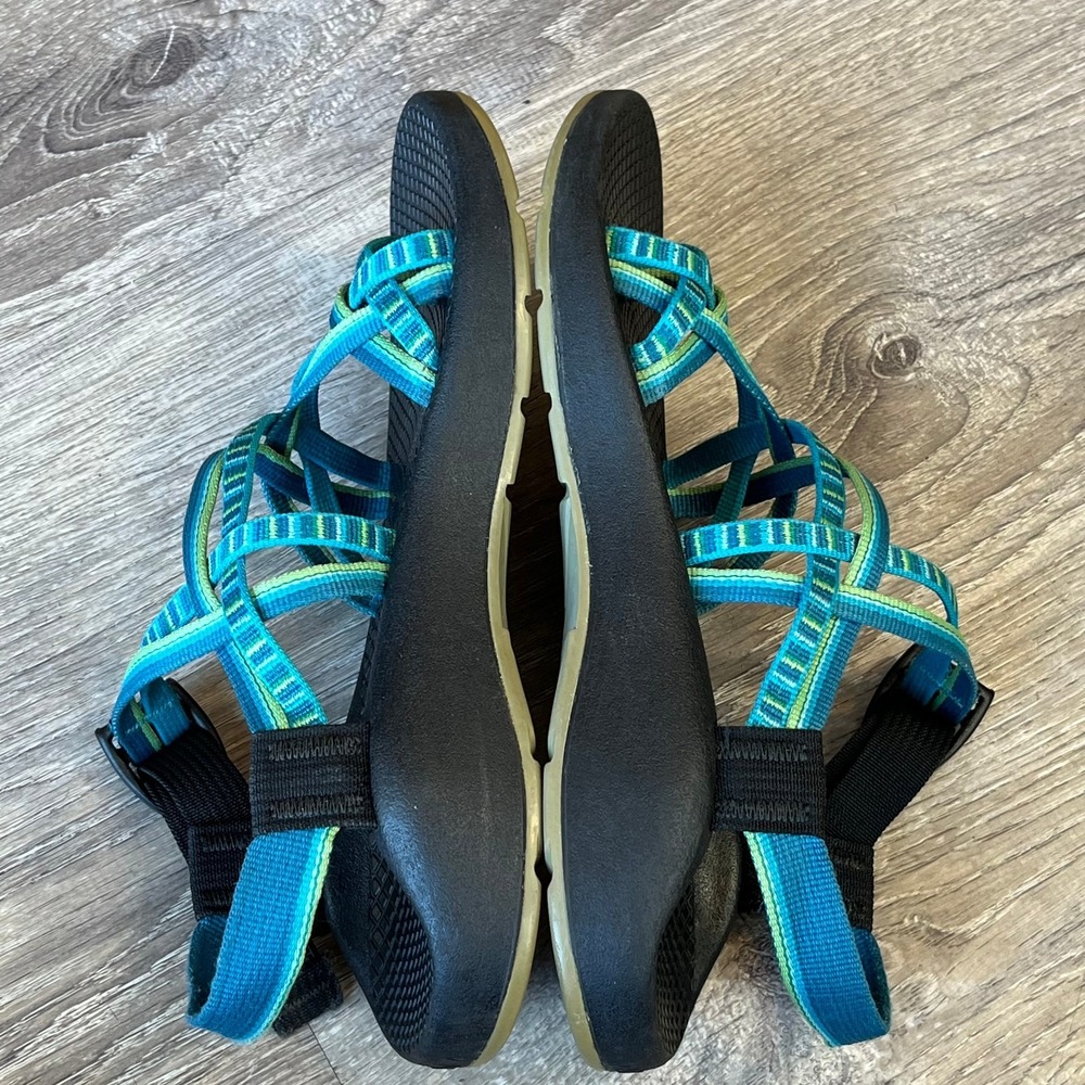 Chaco ZX2 Yampa River Hiking Sandals Blue Green Womens 7 UK 5 EUR 38 - Picture 3 of 8